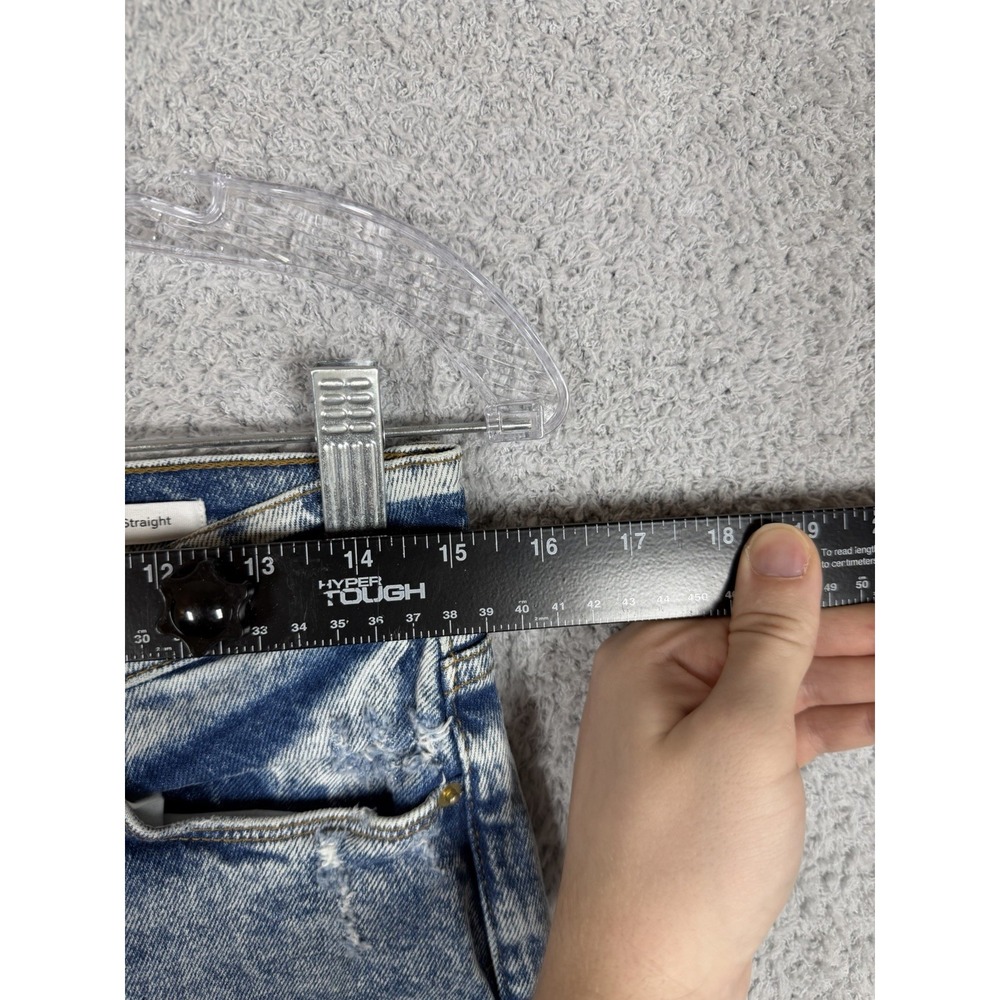 FRAME Le High Straight Ankle Jeans Womens 28 Lombard Bleach‎ Acid Wash Blue - Picture 6 of 10